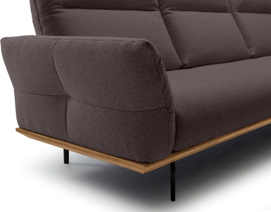 OTTO Creation BY ROLF BENZ Hoekbank Hs.460 Sokkel in walnotenhout onderstel in umbra grijs breedte 318 cm - Foto 2