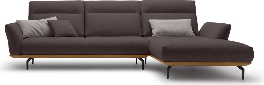 OTTO Creation BY ROLF BENZ Hoekbank Hs.460 Sokkel in walnotenhout onderstel in umbra grijs breedte 318 cm - Foto 12