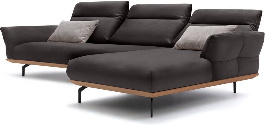 OTTO Creation BY ROLF BENZ Hoekbank Hs.460 Sokkel in eiken onderstel in umbra grijs breedte 338 cm - Foto 7