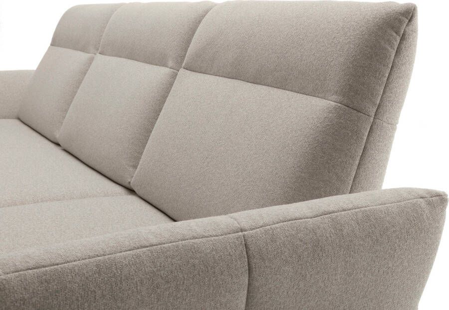 OTTO Creation BY ROLF BENZ Hoekbank Hs.460 Sokkel in walnotenhout onderstel in umbra grijs breedte 338 cm - Foto 3