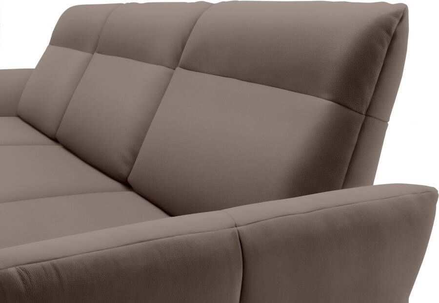 OTTO Creation BY ROLF BENZ Hoekbank Hs.460 Sokkel in walnotenhout onderstel in umbra grijs breedte 338 cm - Foto 3