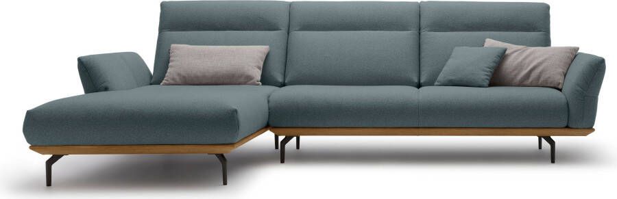 OTTO Creation BY ROLF BENZ Hoekbank Hs.460 Sokkel in walnotenhout onderstel in umbra grijs breedte 318 cm - Foto 9