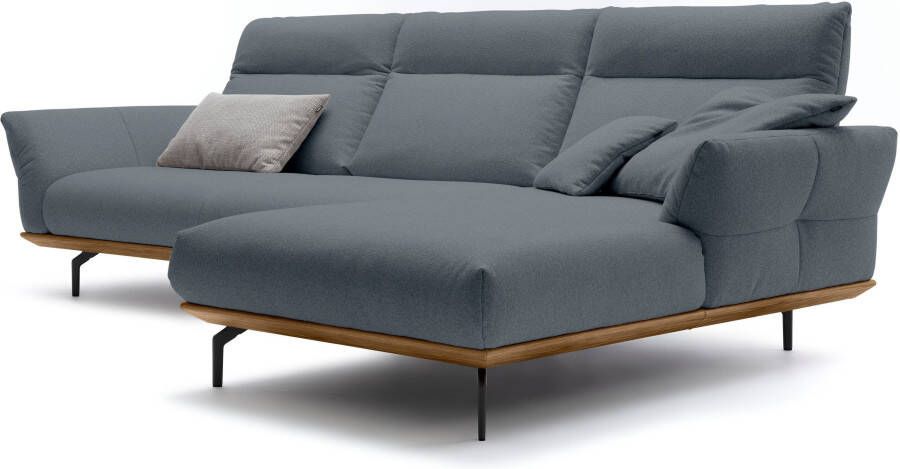 OTTO Creation BY ROLF BENZ Hoekbank Hs.460 Sokkel in walnotenhout onderstel in umbra grijs breedte 318 cm - Foto 5