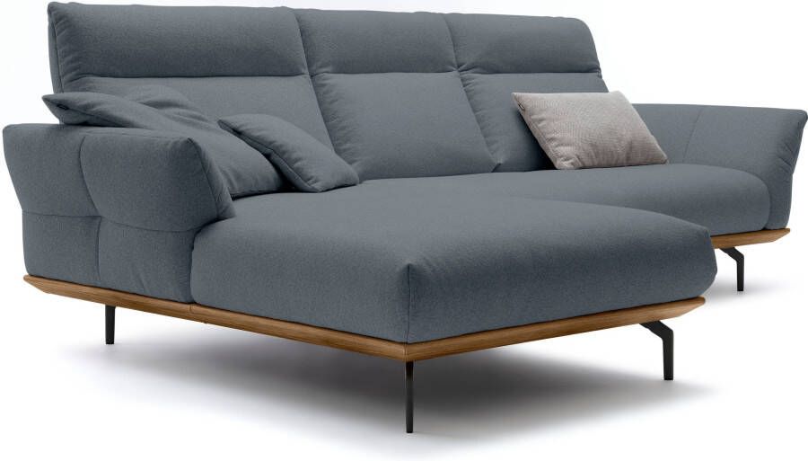 OTTO Creation BY ROLF BENZ Hoekbank Hs.460 Sokkel in walnotenhout onderstel in umbra grijs breedte 298 cm - Foto 5