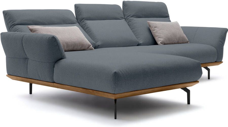 OTTO Creation BY ROLF BENZ Hoekbank Hs.460 Sokkel in walnotenhout onderstel in umbra grijs breedte 298 cm - Foto 6