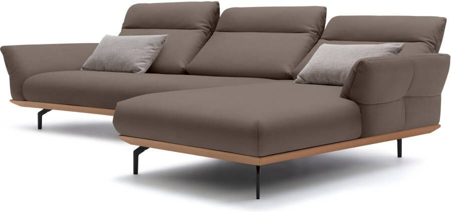 OTTO Creation BY ROLF BENZ Hoekbank Hs.460 Sokkel in eiken onderstel in umbra grijs breedte 338 cm - Foto 7