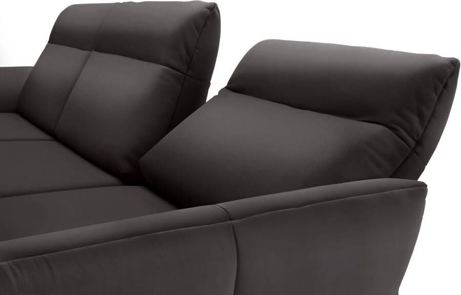 OTTO Creation BY ROLF BENZ Hoekbank Hs.460 Sokkel in walnotenhout onderstel in umbra grijs breedte 318 cm - Foto 5