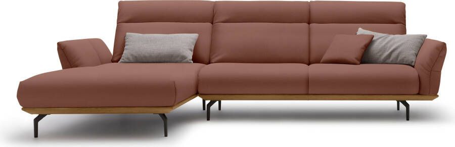 OTTO Creation BY ROLF BENZ Hoekbank Hs.460 Sokkel in walnotenhout onderstel in umbra grijs breedte 318 cm - Foto 10