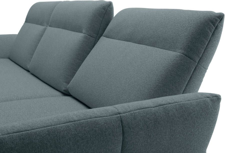 OTTO Creation BY ROLF BENZ Hoekbank Hs.460 Sokkel in walnotenhout onderstel in umbra grijs breedte 298 cm - Foto 4