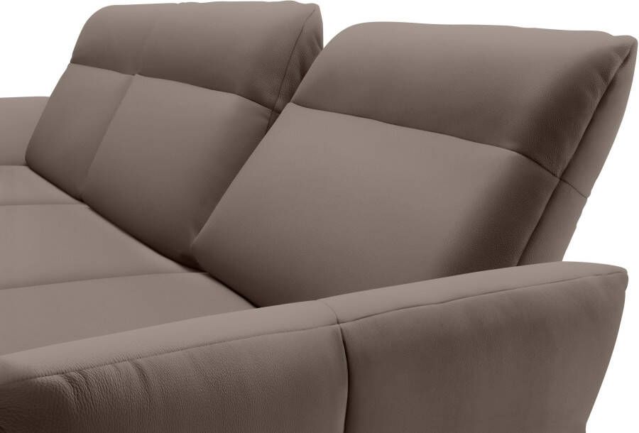 OTTO Creation BY ROLF BENZ Hoekbank Hs.460 Sokkel in walnotenhout onderstel in umbra grijs breedte 338 cm - Foto 4