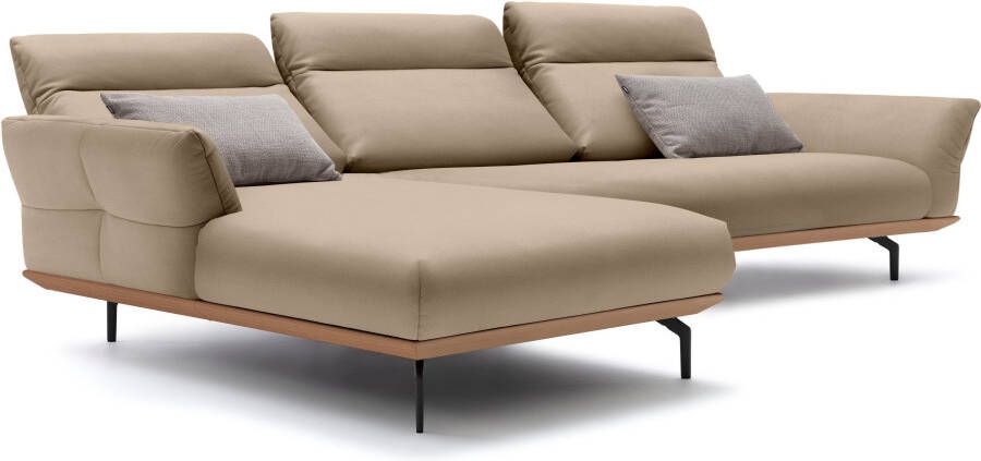 OTTO Creation BY ROLF BENZ Hoekbank Hs.460 Sokkel in eiken onderstel in umbra grijs breedte 338 cm - Foto 5