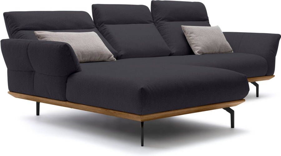 OTTO Creation BY ROLF BENZ Hoekbank Hs.460 Sokkel in walnotenhout onderstel in umbra grijs breedte 298 cm - Foto 6