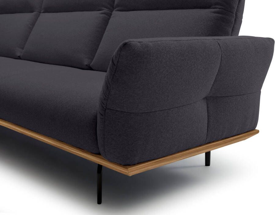 OTTO Creation BY ROLF BENZ Hoekbank Hs.460 Sokkel in walnotenhout onderstel in umbra grijs breedte 298 cm - Foto 2