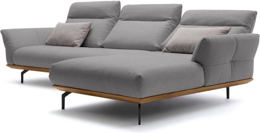 OTTO Creation BY ROLF BENZ Hoekbank Hs.460 Sokkel in walnotenhout onderstel in umbra grijs breedte 318 cm - Foto 5