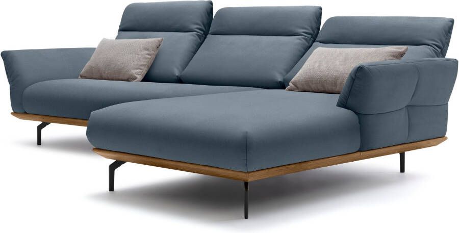 OTTO Creation BY ROLF BENZ Hoekbank Hs.460 Sokkel in walnotenhout onderstel in umbra grijs breedte 318 cm - Foto 6