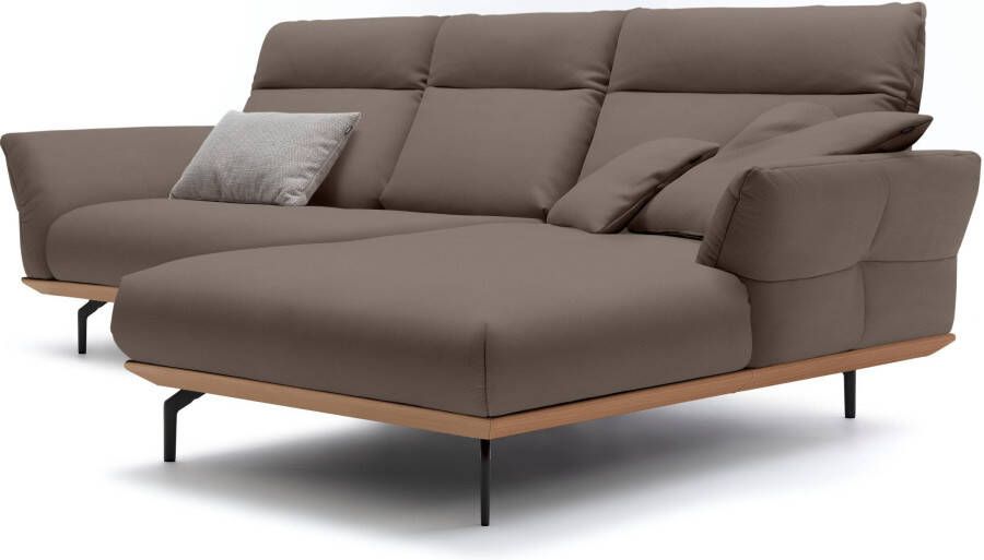 OTTO Creation BY ROLF BENZ Hoekbank Hs.460 Sokkel in eiken gegoten aluminium poten in umbra grijs breedte 298 cm - Foto 6