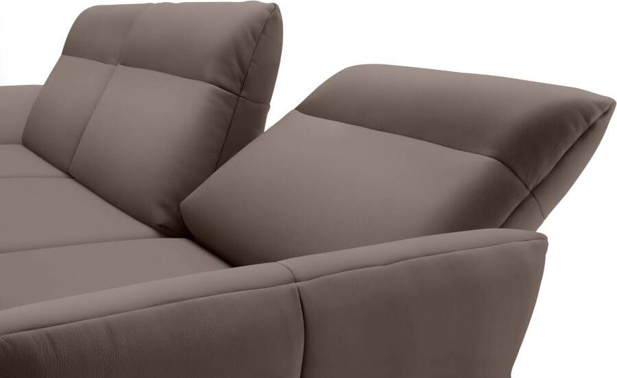 OTTO Creation BY ROLF BENZ Hoekbank Hs.460 Sokkel in walnotenhout onderstel in umbra grijs breedte 318 cm - Foto 5