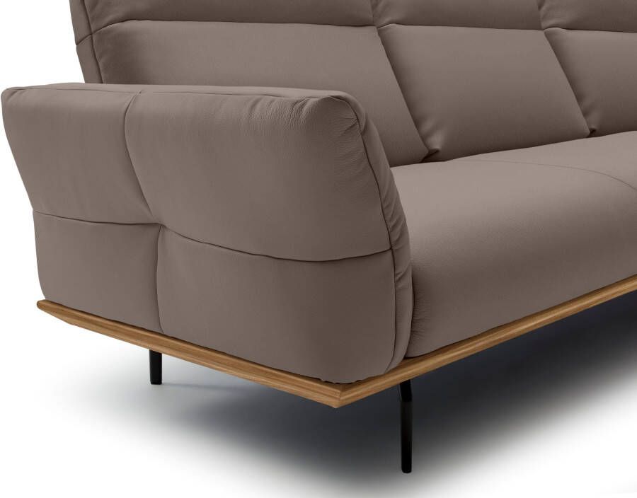 OTTO Creation BY ROLF BENZ Hoekbank Hs.460 Sokkel in walnotenhout onderstel in umbra grijs breedte 318 cm - Foto 2