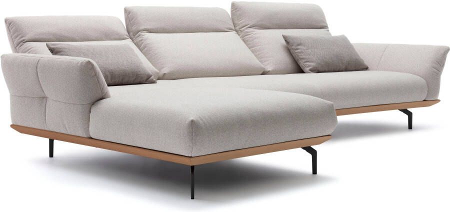 OTTO Creation BY ROLF BENZ Hoekbank Hs.460 Sokkel in eiken onderstel in umbra grijs breedte 338 cm - Foto 5