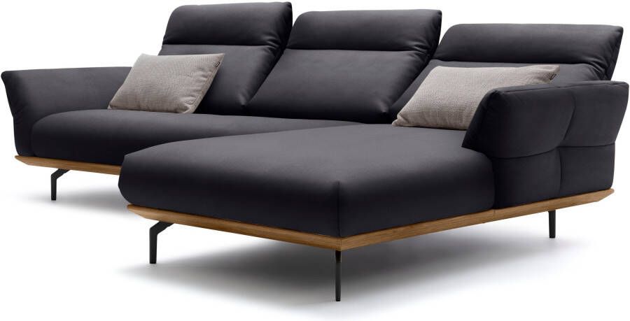 OTTO Creation BY ROLF BENZ Hoekbank Hs.460 Sokkel in walnotenhout onderstel in umbra grijs breedte 318 cm - Foto 7