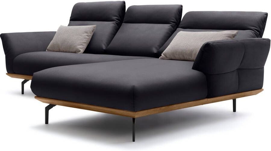 OTTO Creation BY ROLF BENZ Hoekbank Hs.460 Sokkel in walnotenhout onderstel in umbra grijs breedte 298 cm - Foto 7