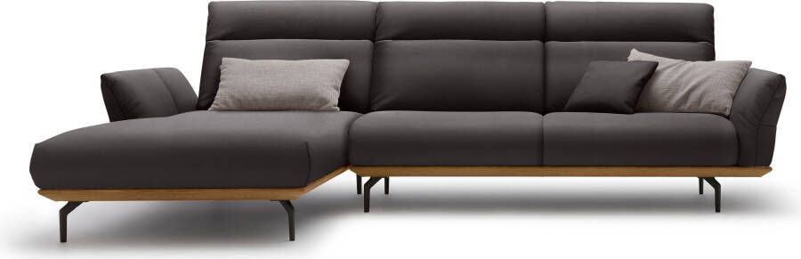 OTTO Creation BY ROLF BENZ Hoekbank Hs.460 Sokkel in walnotenhout onderstel in umbra grijs breedte 318 cm - Foto 11