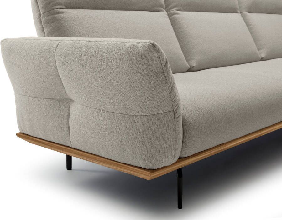 OTTO Creation BY ROLF BENZ Hoekbank Hs.460 Sokkel in walnotenhout onderstel in umbra grijs breedte 338 cm - Foto 2