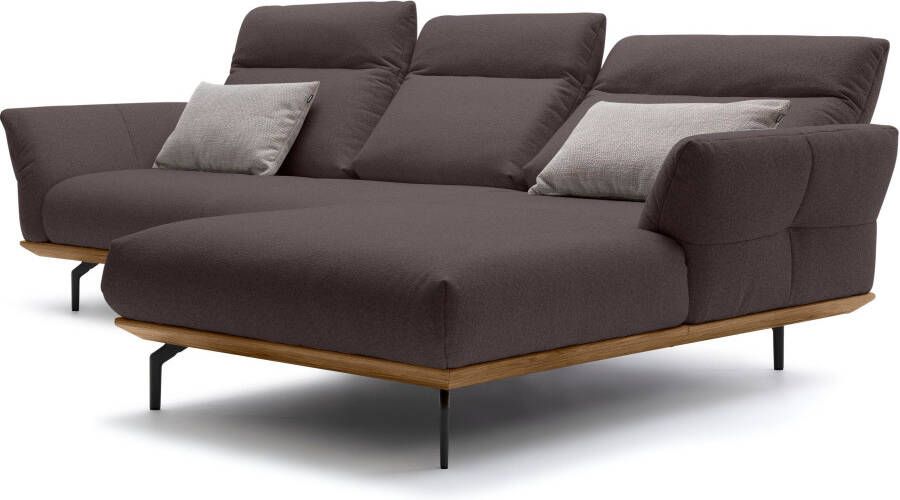 OTTO Creation BY ROLF BENZ Hoekbank Hs.460 Sokkel in walnotenhout onderstel in umbra grijs breedte 298 cm - Foto 7