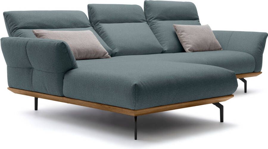 OTTO Creation BY ROLF BENZ Hoekbank Hs.460 Sokkel in walnotenhout onderstel in umbra grijs breedte 298 cm - Foto 6