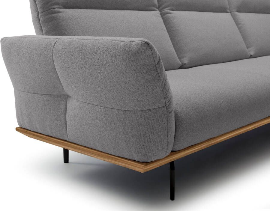 OTTO Creation BY ROLF BENZ Hoekbank Hs.460 Sokkel in walnotenhout onderstel in umbra grijs breedte 338 cm - Foto 2