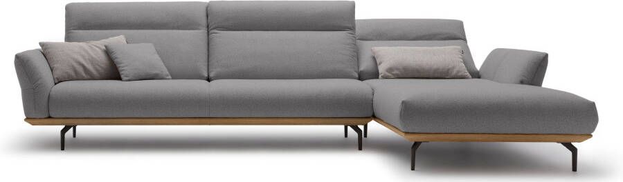 OTTO Creation BY ROLF BENZ Hoekbank Hs.460 Sokkel in walnotenhout onderstel in umbra grijs breedte 338 cm - Foto 9