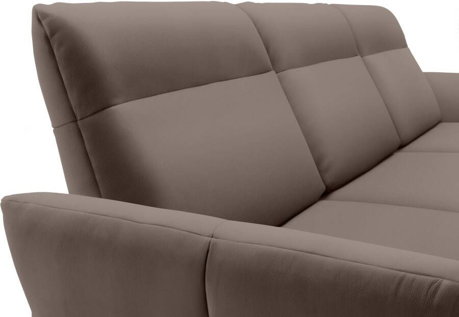 OTTO Creation BY ROLF BENZ Hoekbank Hs.460 Sokkel in eiken gegoten aluminium poten in umbra grijs breedte 298 cm - Foto 3