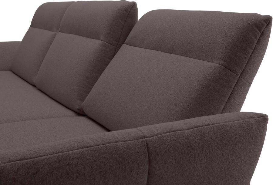 OTTO Creation BY ROLF BENZ Hoekbank Hs.460 Sokkel in walnotenhout onderstel in umbra grijs breedte 318 cm - Foto 4