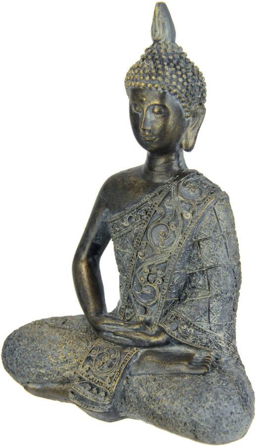I.GE.A. Decoratief figuur Buddha Figur sitzend meditierend Statue Figuren Skulptur (1 stuk) - Foto 2