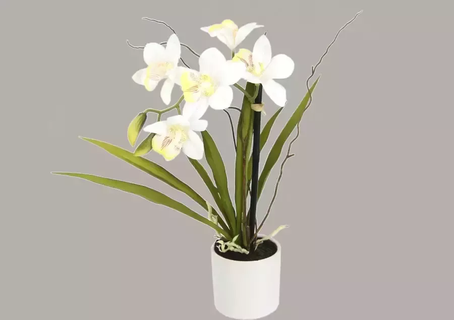 I.GE.A. Kunstorchidee Orchidee in een keramische pot (1 stuk) - Foto 1