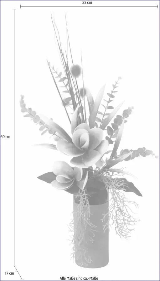 I.GE.A. Kunstplant Arrangement soft-magnolia in vaas (1 stuk) - Foto 1