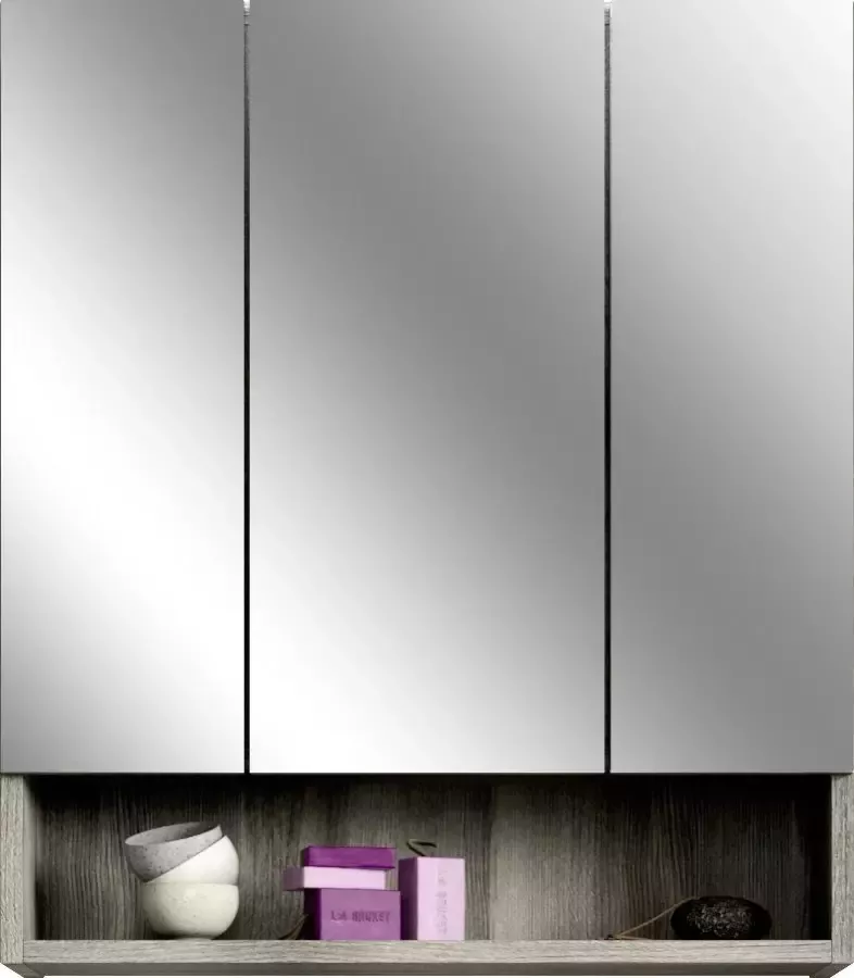 INOSIGN Badkamerserie LECCE Badkamermeubel breedte 60 cm inclusief spiegelkast en wasbak (set 2-delig) - Foto 2