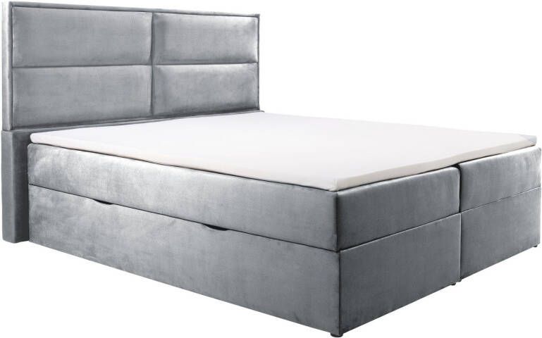 INOSIGN Gestoffeerd bed Croco Pocketveringsmatras naar keuze H2 H3 H4 met bedkist (4-delig) - Foto 4