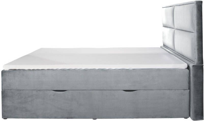 INOSIGN Gestoffeerd bed Croco Pocketveringsmatras naar keuze H2 H3 H4 met bedkist (4-delig) - Foto 3