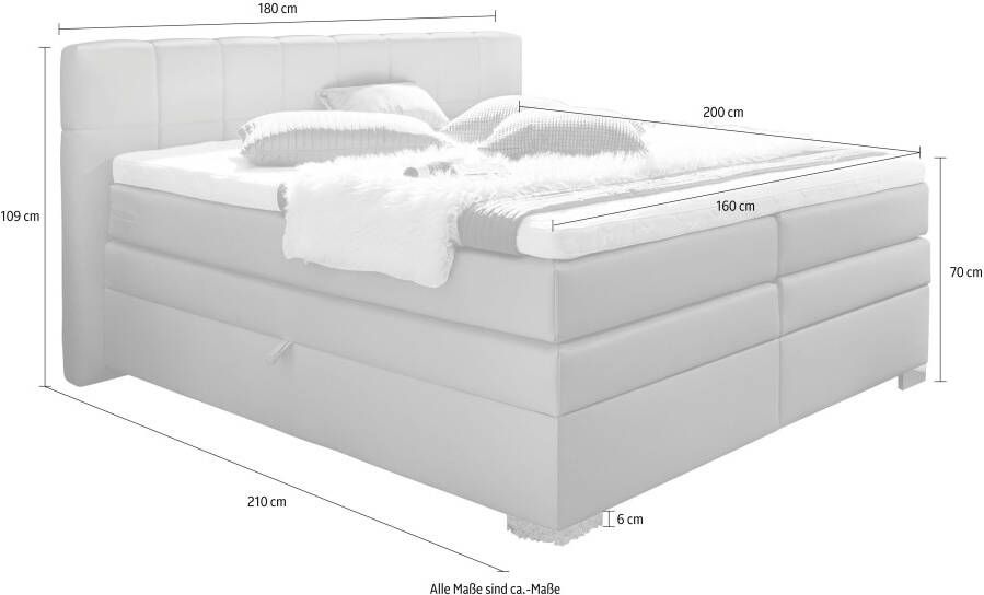 INOSIGN Boxspring Airdrie inclusief bedkist en topper - Foto 10