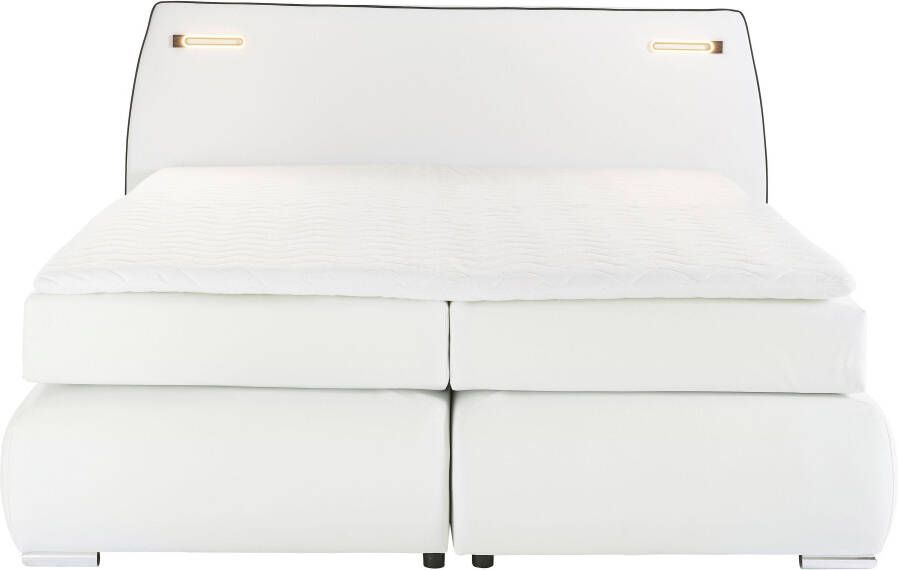 INOSIGN Boxspring Black & white incl. ledverlichting 3 hardheden - Foto 3