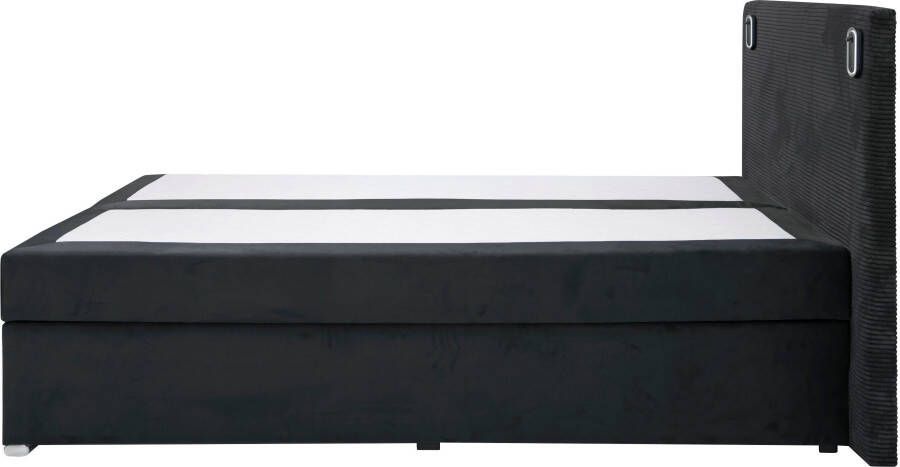 INOSIGN Boxspring Evina Incl. bedbox & topper verkrijgbaar in H2 of H3 hoofdbord met ribfluwelen bekleding - Foto 10