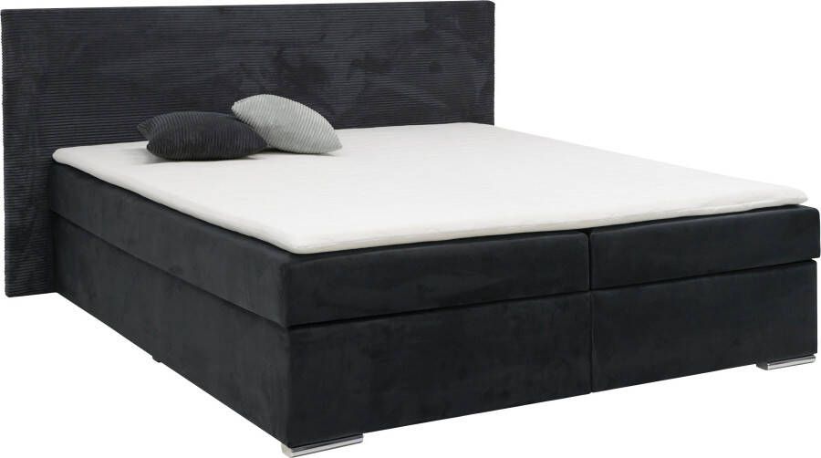 INOSIGN Boxspring Evina Incl. bedbox & topper verkrijgbaar in H2 of H3 hoofdbord met ribfluwelen bekleding - Foto 4