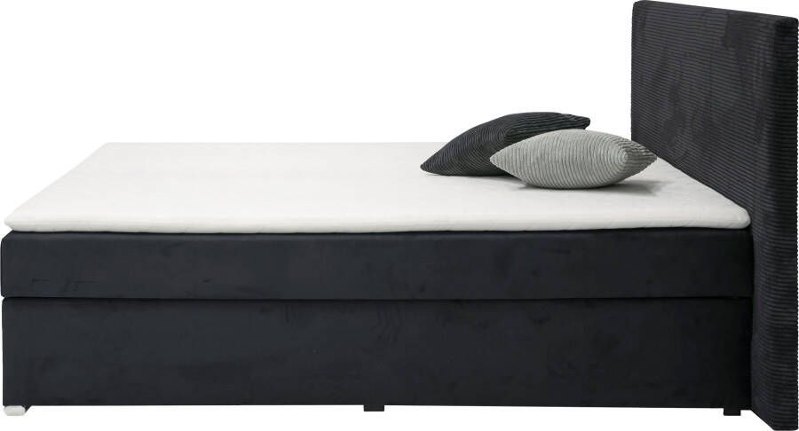 INOSIGN Boxspring Evina Incl. bedbox & topper verkrijgbaar in H2 of H3 hoofdbord met ribfluwelen bekleding - Foto 5