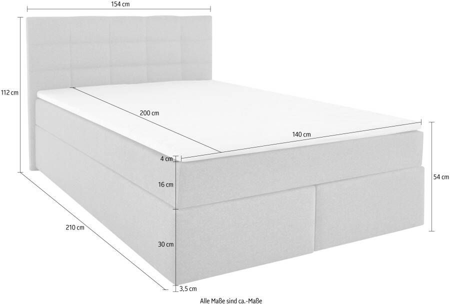 INOSIGN Boxspring Fidan optioneel met bedbox verkrijgbaar in h2 h3 & h4 - Foto 5