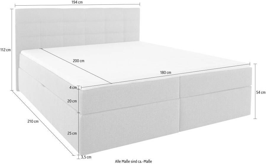 INOSIGN Boxspring OVALO optioneel met bedbox verkrijgbaar in h2 h3 & h4 - Foto 5