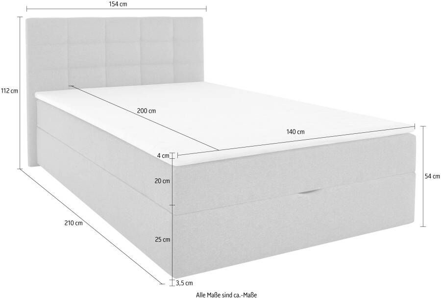 INOSIGN Boxspring OVALO optioneel met bedbox verkrijgbaar in h2 h3 & h4 - Foto 7