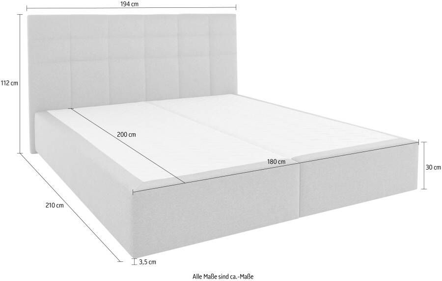INOSIGN Boxspring OVALO optioneel met bedbox verkrijgbaar in h2 h3 & h4 - Foto 3