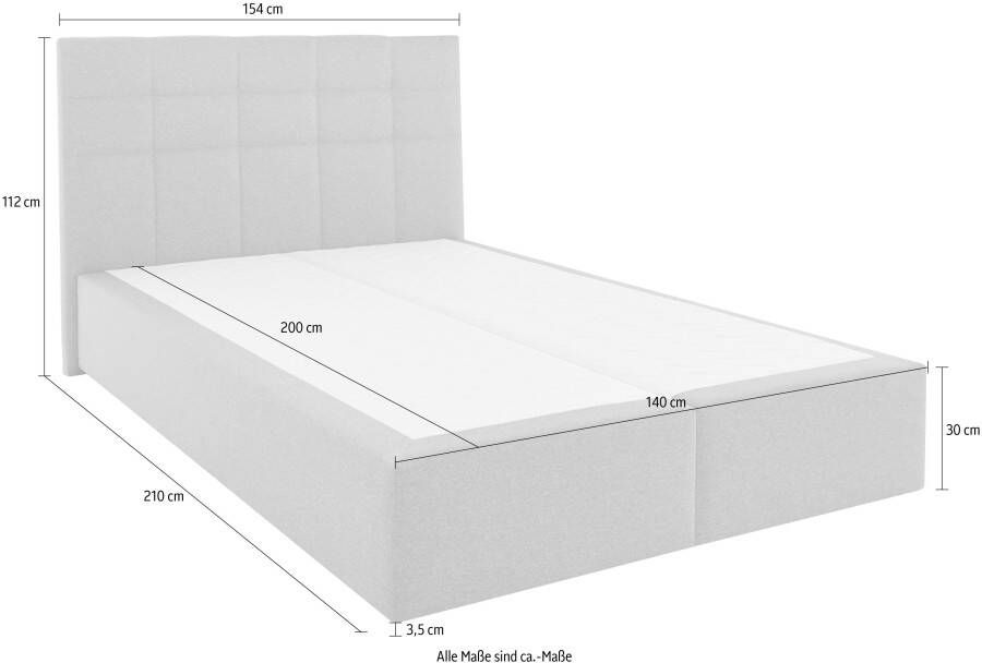 INOSIGN Boxspring OVALO optioneel met bedbox verkrijgbaar in h2 h3 & h4 - Foto 6