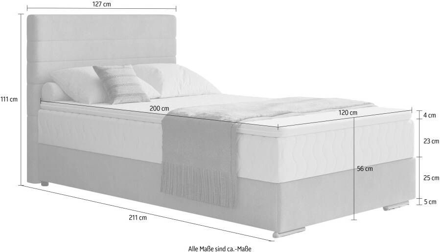 INOSIGN Boxspring Stratus 2 incl. matrassen en bedlades - Foto 2